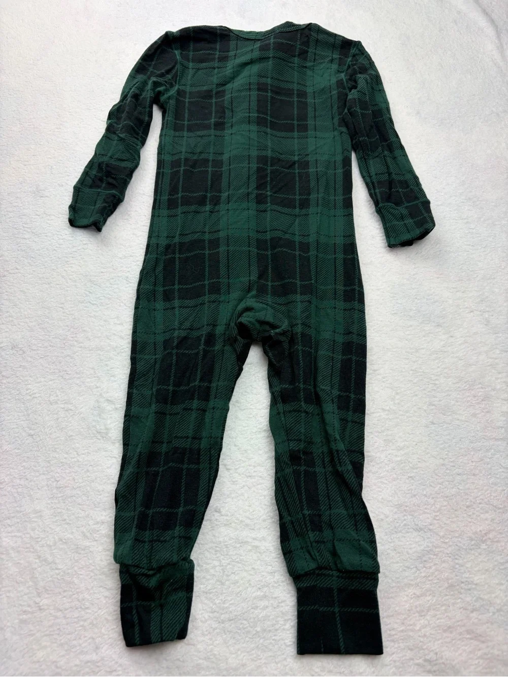 Skims Baby Green Plaid Zip Footless Sleeper Pajamas 9M Modal